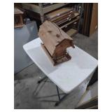 Handcrafted Cedar Bird Feeder with Metal Basket