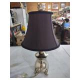 Decorative Silver Tea Pot Lamp with Black Shade