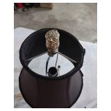 Decorative Silver Tea Pot Lamp with Black Shade