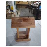 Handcrafted Cedar Wood Bird Feeder