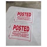 Posted Private Property No Trespassing Signs - 2 Pack