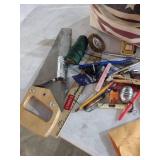 American Flag Canvas Tote Bag with Mixed Tools