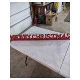 Red Wooden Merry Christmas Sign