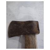 Early American Hand Forged Axe Head with Handle
