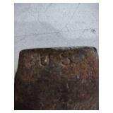 Early American Hand Forged Axe Head with Handle