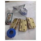 Brass Door Hinges and Hardware Lot