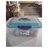 Sterilite Storage Container with Office Supplies