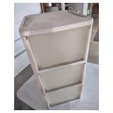 White Plastic 3-Tier Storage Organizer