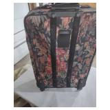 JC Penney Jaguar Floral Rolling Suitcase