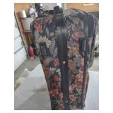 JC Penney Jaguar Floral Rolling Suitcase