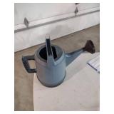 Gray Plastic Watering Can with Dual Spouts