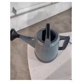 Gray Plastic Watering Can with Dual Spouts