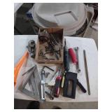 Mixed Hand Tool Lot with Drill Bits and Accessories