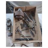 Mixed Hand Tool Lot with Drill Bits and Accessories