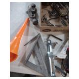 Mixed Hand Tool Lot with Drill Bits and Accessories