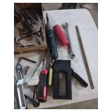 Mixed Hand Tool Lot with Drill Bits and Accessories