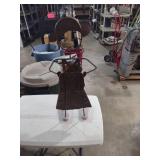 Metal Garden Planter Figure with Yellow Hat