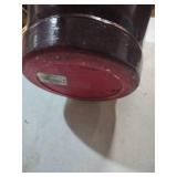 Large plastic Flower Pot with Burgundy Rim