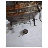 Ornate Silver Plated Serving Tray with Stand