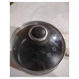 Black Enamel Saucepan with Glass Lid