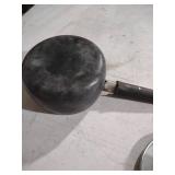Black Enamel Saucepan with Glass Lid