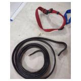 Leather Horse Reins and Nylon Collar Set