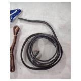 Leather Horse Reins and Nylon Collar Set