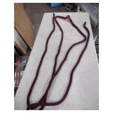Burgundy Braided Dog Leash 202 in