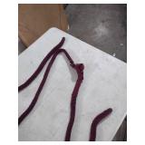 Burgundy Braided Dog Leash 202 in