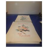 Days of the Week Embroidered Tea Towels