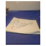 Embroidered tea towel