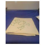 Embroidered tea towel