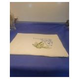 Embroidered Kitchen Tea Towel with Teapot Design