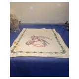 Cross Stitch Horse Head Table Runner
