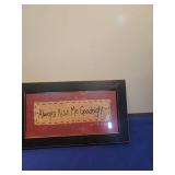 Always Kiss Me Goodnight Framed Wall Art