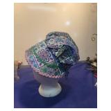 Geometric Pattern Embroidered Sun Hat
