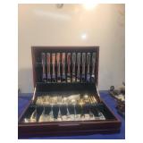 65-Piece Flatware Set in Wood Case