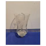 Etched Glass Hurricane Candle Holders