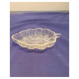 Clear Glass Shell-Shaped Serving Dish