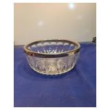 Cut Glass Bowls with Silver Rim