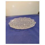 Clear Glass Decorative Plates with Diamond Pattern