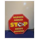 Kansas City Chiefs NFL Stop Sign