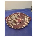 40th Anniversary Cranberry Glass Plate Set