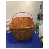 Woven Wicker Basket with Handle