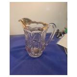 Clear Glass Star Pattern Water Pitcher