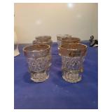 Cut Glass Drinking Tumblers Set of 6