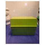 Green Recipe Card Box with Recipe Cards