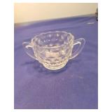 American Fostoria Clear Glass Sugar Bowl
