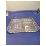 Clear Glass Divided Serving Tray