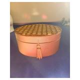 Pink Round Jewelry Box with Tassel